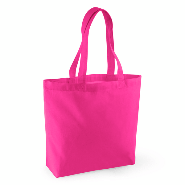 Fuchsia Pink Organic Cotton Shopper 32 × 35 cm (170 g/m², GOTS, 12 cm Gusset)