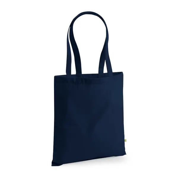 Kräftige Bio-Baumwolltasche mit Druck, 340 g/m² – Französisches Navyblau