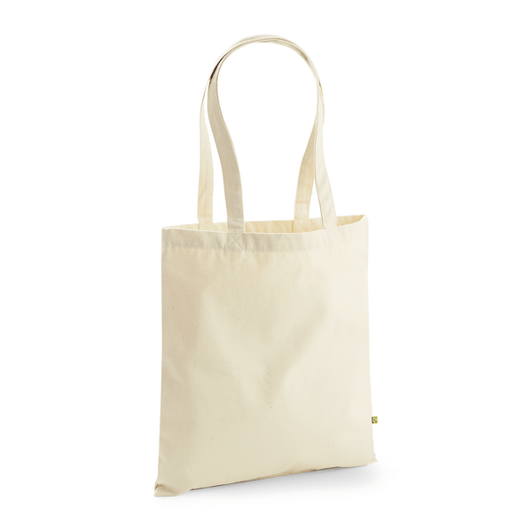 Schwere Bio-Baumwolltasche mit individuellem Druck, 340 g/m² – Naturweiß