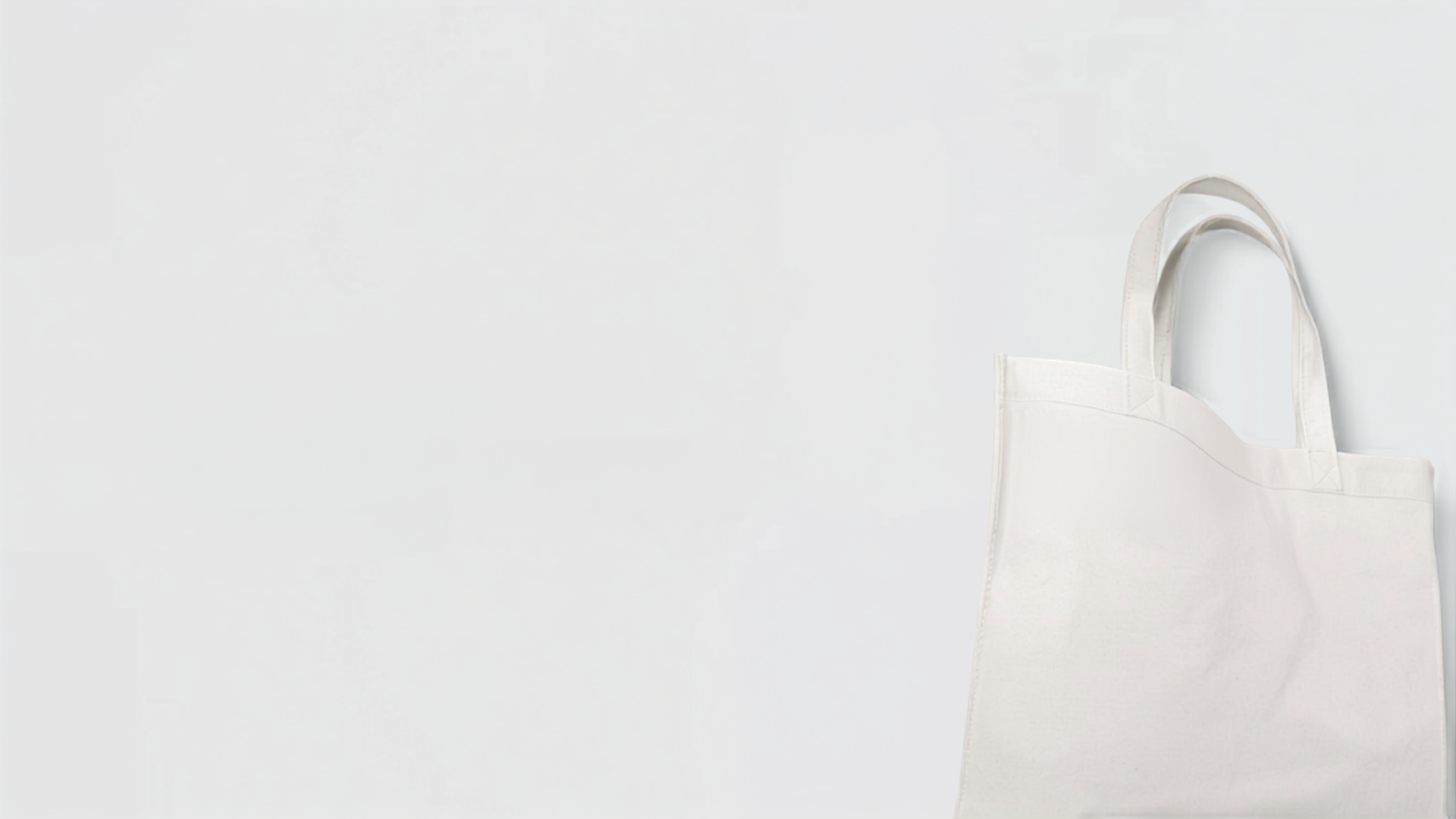 Prints & Bags homepage hero banner - cotton tote bag