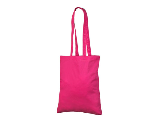 cotton tote bag with custom print pink
