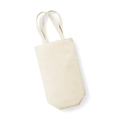 Portabottiglie bianco con stampa del logo (407 g/m², 8×27×8 cm)