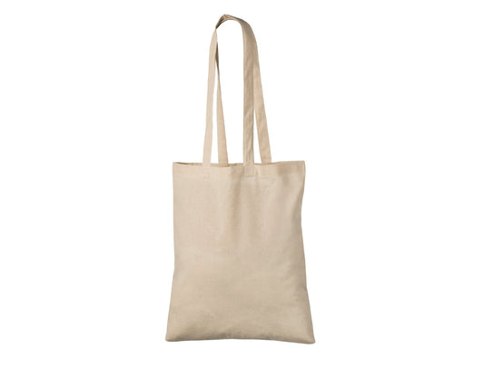 Natural Cotton Tote Bag with Logo Print (180 g/m², 38×42 cm)