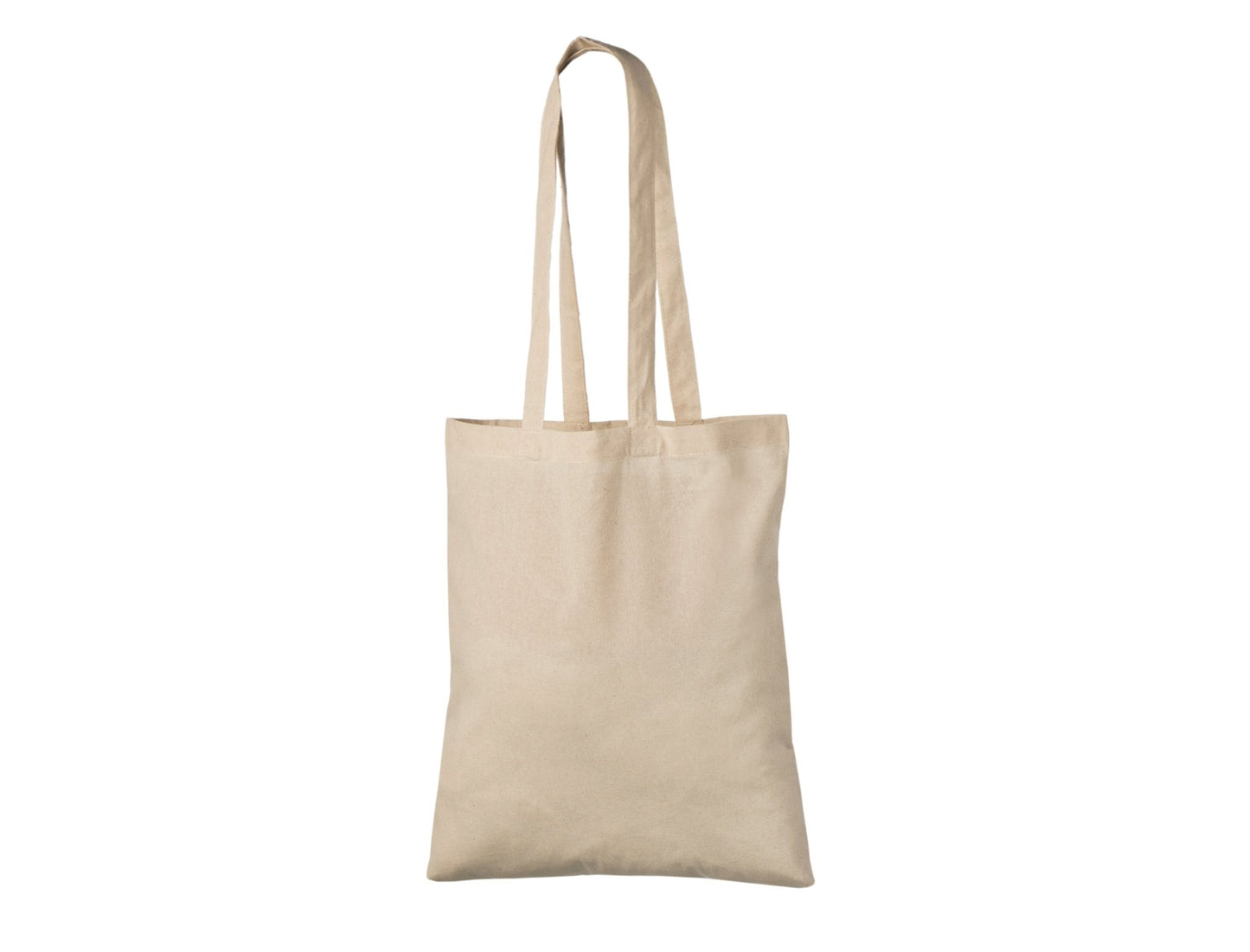 Naturvit tygkasse i bomull med logotryck (220 g/m², 38×42 cm)