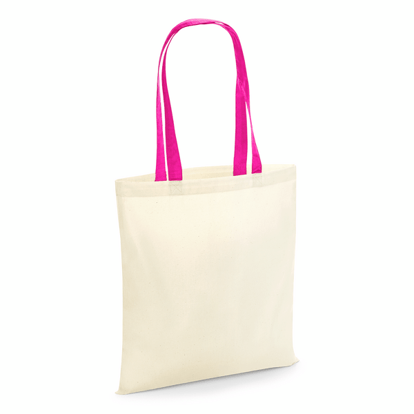Cottontotebagwithcoloredhandlesandcustomprint Fuchsiapink