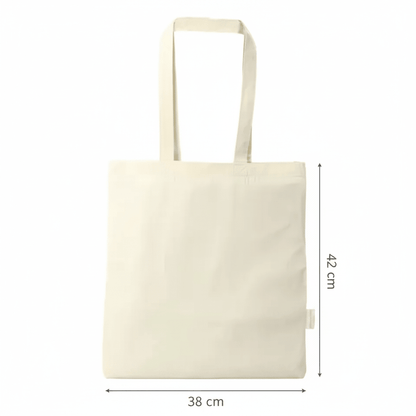 Natural White Organic Cotton Tote Bag 38 × 42 cm (140 g/m²) – image 2