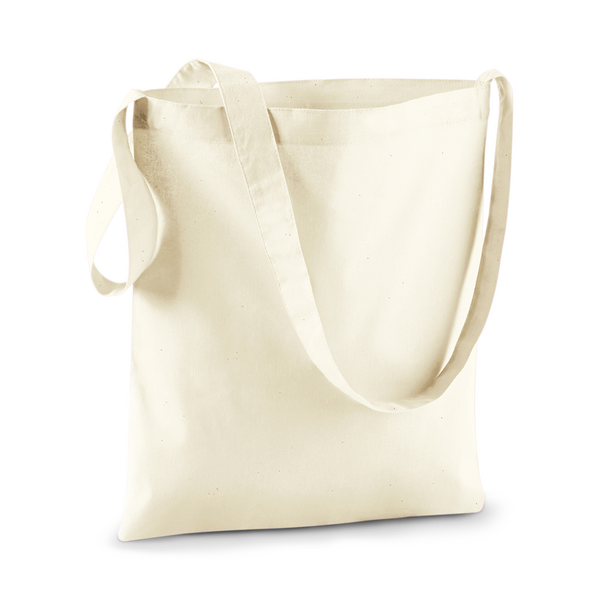 Natural Cotton Sling Tote Bag with Custom Print, 140 g/m²