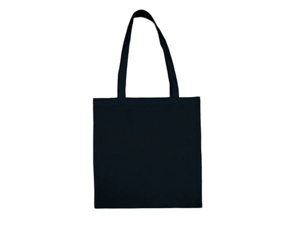 Navy / Dark Blue Cotton Tote Bag with Logo Print (100 g/m², 38×42 cm)