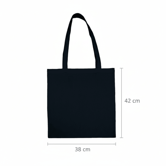 Cheap thin cotton tote bag with custom print 100 g m2 - dark blue - navy