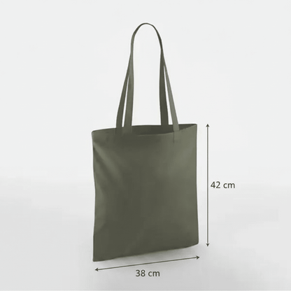Olive Green Classic Cotton Tote Bag 38 × 42 cm (140 g/m²) – image 2