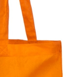 billiga tygkassar med tryck - orange