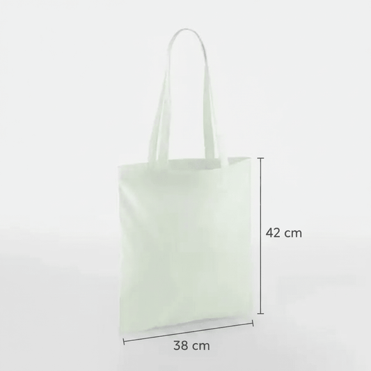 Pastel Mint Green Classic Cotton Tote Bag 38 × 42 cm (140 g/m²) – image 2