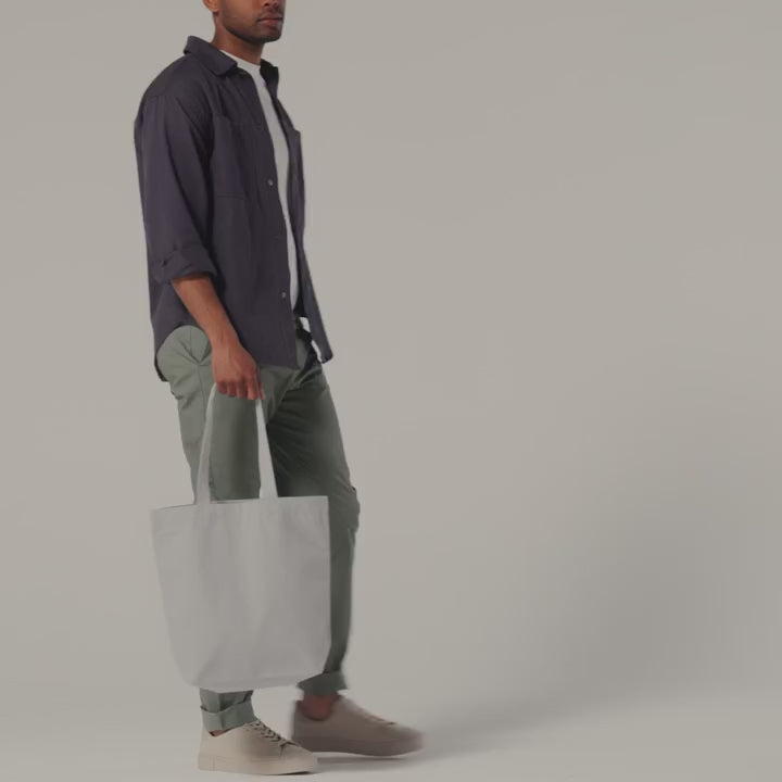 Video of the Fairtrade Cotton Camden Shopper, 407 g/m², 28 × 38 × 12 cm, in five colours