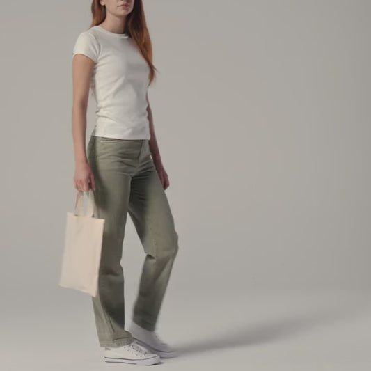 mini cotton tote bag with custom logo print, 140 g/m², 26 × 32.5 cm
