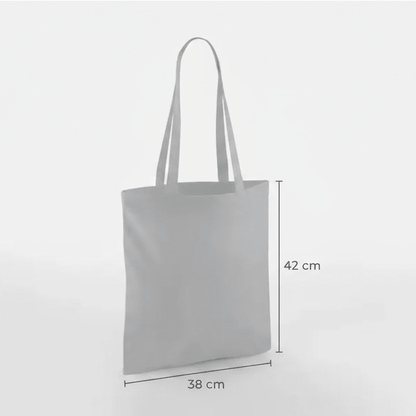 Pure Grey Classic Cotton Tote Bag 38 × 42 cm (140 g/m²) – image 2