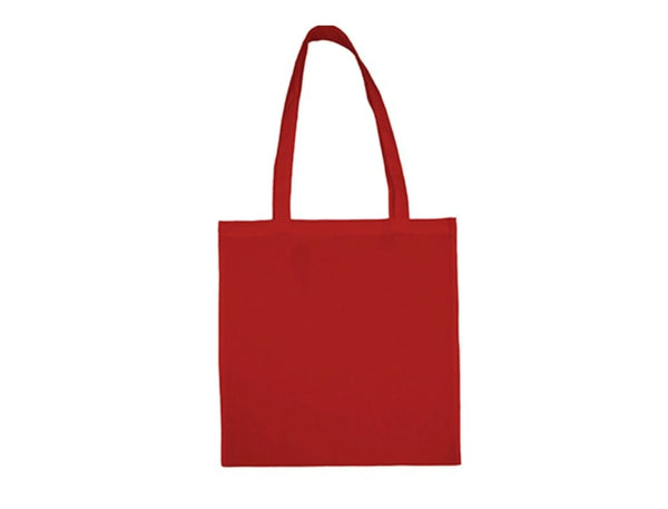 Red Cotton Tote Bag with Logo Print (100 g/m², 38×42 cm)