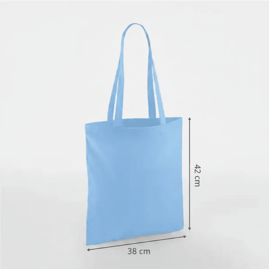 Sky Blue Classic Cotton Tote Bag 38 × 42 cm (140 g/m²) – image 2