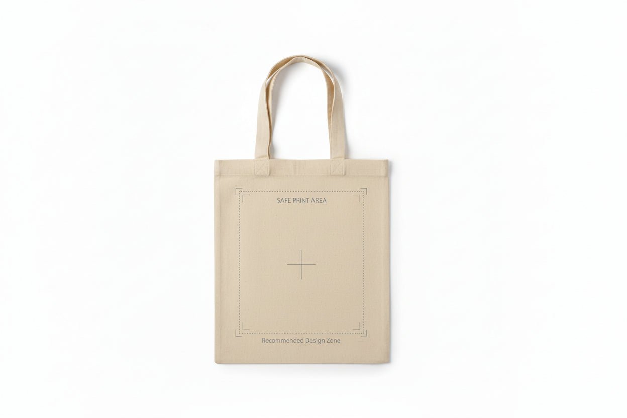 Small Cotton Bag with custom print 22 x 26 cm (140 g/m²) - Natural