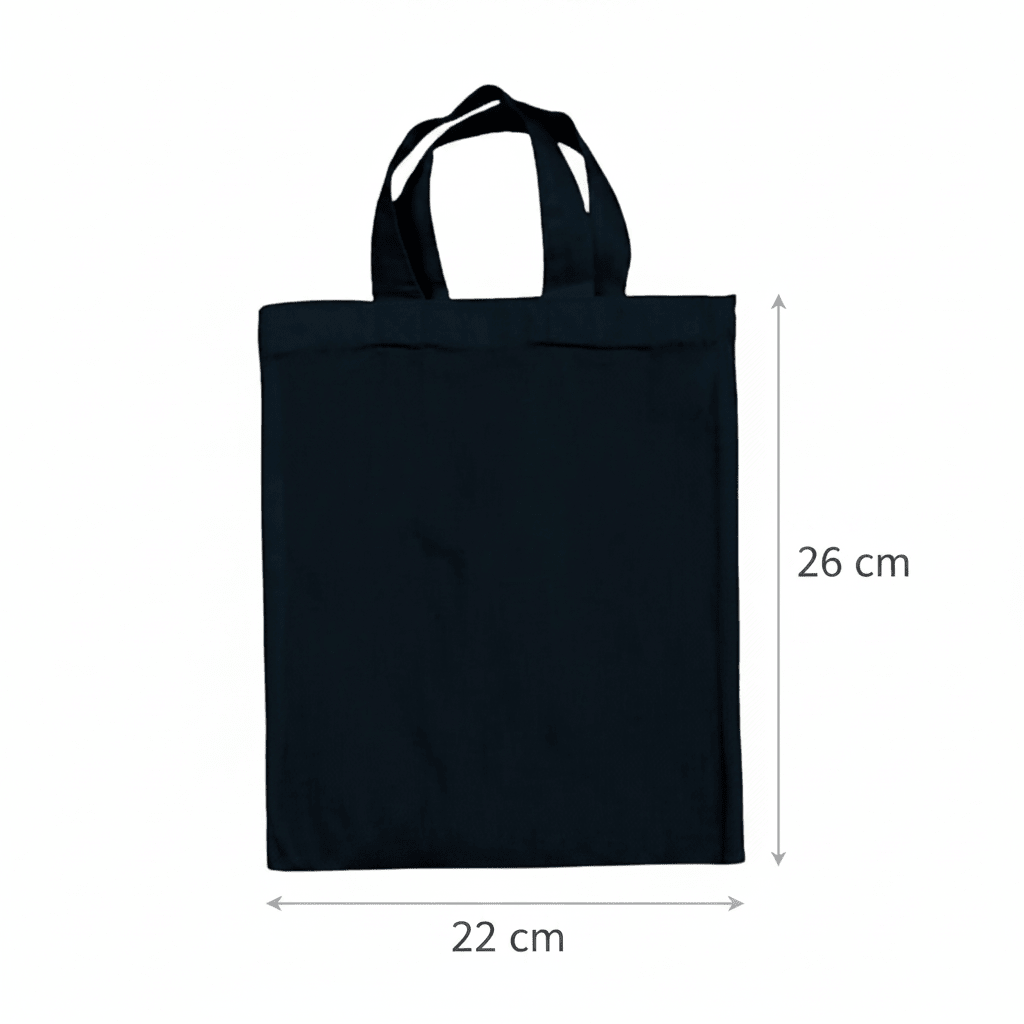 Small Cotton Tote Bags with Custom Print 22×26 cm, 140 g/m² - Navy / Dark Blue – image 2
