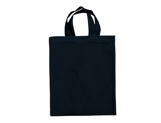 Små bomuldsposer med eget tryk, 22×26 cm, 140 g/m² - marineblå / mørkeblå