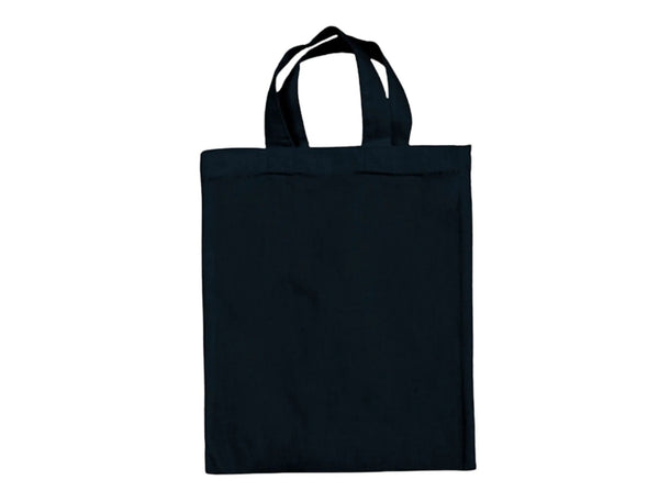 Small Cotton Tote Bags with Custom Print 22×26 cm, 140 g/m² - Navy / Dark Blue