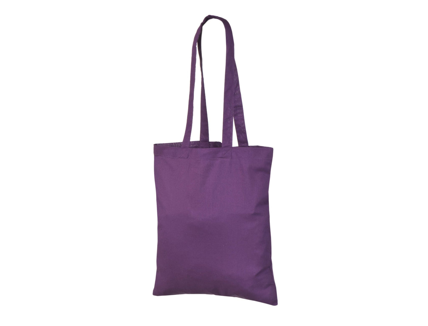 cheap cotton tote bag with custom print - violet