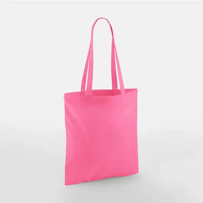 True Pink pink bomuldsmuleposer med eget tryk, lange hanke, 140 g/m²
