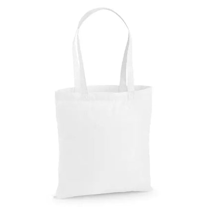 Valkoinen premium-puuvillakangaskassi 38 × 42 cm (200 g/m²) – kuva 1