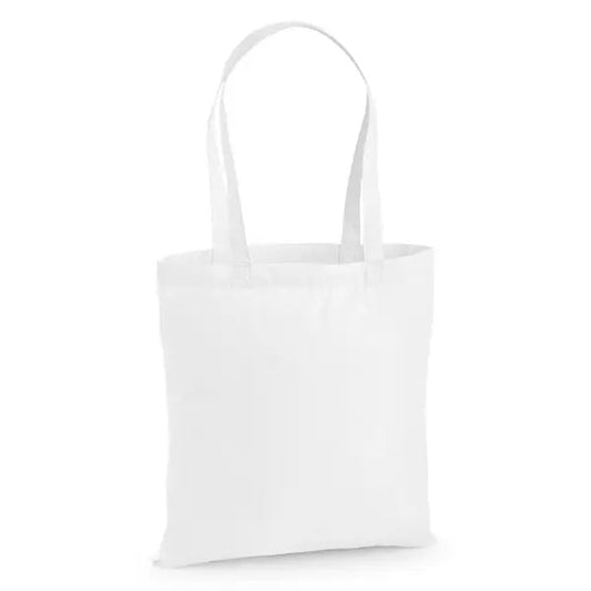 Vit premiumtygpåse i bomull 38 × 42 cm (200 g/m²) – bild 1