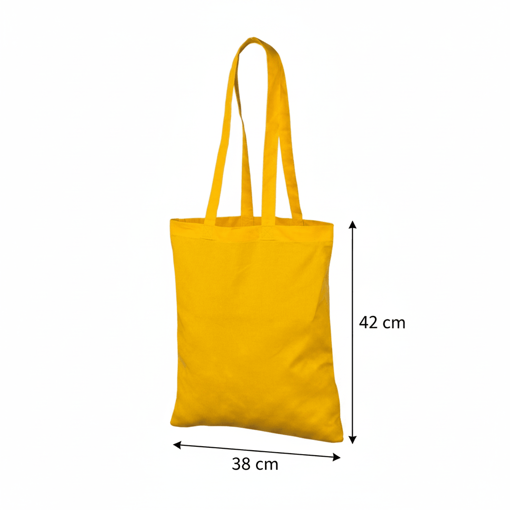 cheap tote bags with custom print - yellow
